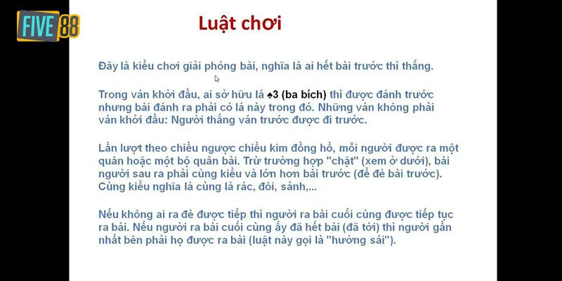 Hướng dẫn chơi bài tiến lên theo từng vùng miền